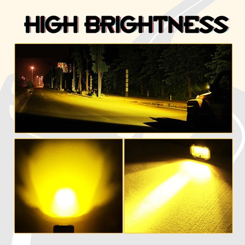 3" 4" LED Work Light Spot Flood Cube Pods Driving Fog Lamp Offroad Yellow Amber - Bild 29 von 51