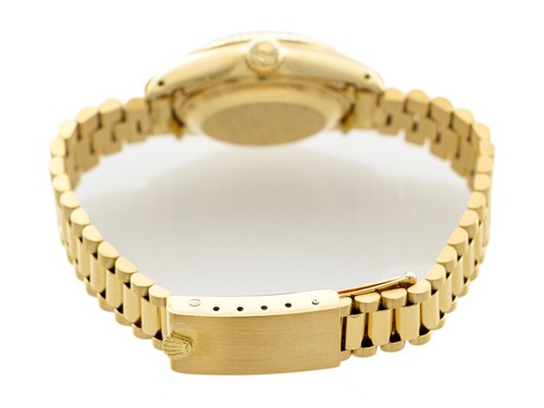 DAMENUHR ROLEX OYSTER PERPETUAL LADY-DATEJUST 18K GELBGOLD 26MM AUTO REF.69178 - Bild 8 von 11