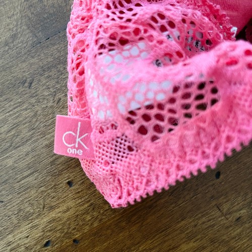 Damen CK One Small Rosa Trägerlos Bralette Nylon Bandeau Spitze - Bild 5 von 5