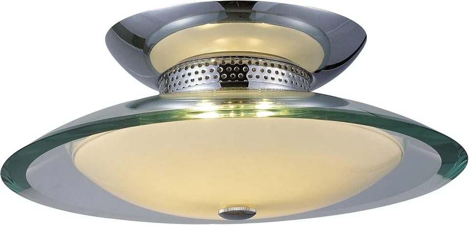 Juego de cortinas de vidrio de repuesto para luz de techo ET2 E20521-10 Curva empotrada Foto 3 de 3