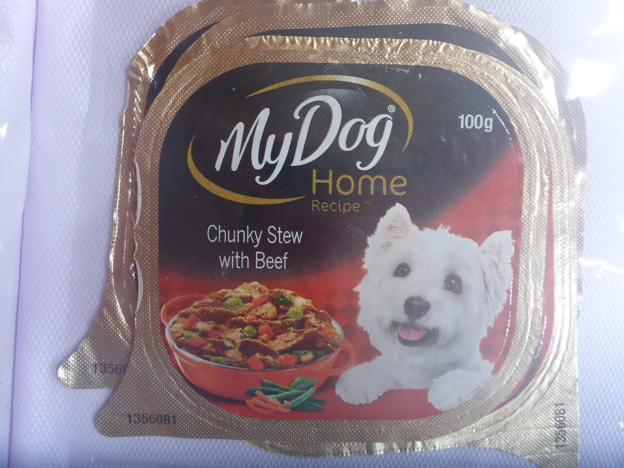 Foil Label My Dog  Home  White Terrier  Chunky Stew Beef