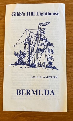 VINTAGE GIBB’S HILL LIGHTHOUSE, SOUTHAMPTON, BERMUDA LEAFLET