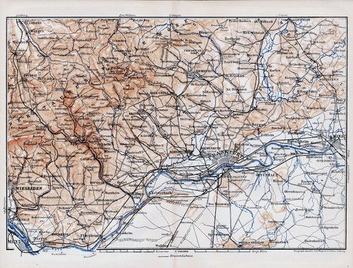 Taunus 1892 kl. orig. Karte + Reisef. (8 S.) Homburg Königstein Kronberg Soden - 第 1/2 張圖片