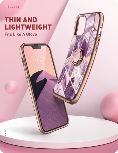 i-Blason for iPhone 13 6.1 inch, Slim with Rotatable Ring Holder Kickstand Case - Picture 19 of 38