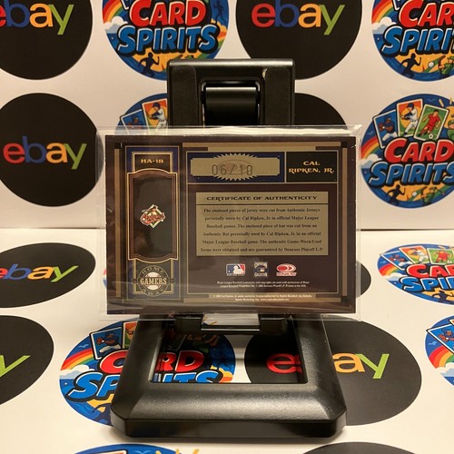2004 DONRUSS TIMELESS TREASURES Cal Ripken Jr HOME AWAY GAMERS TAG LOGO PATCH /1 - Picture 2 of 2