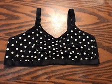 Black Polkadot Nursing Bra-2X