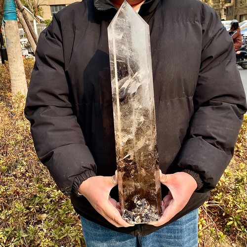 13.71LB Large natural crystal quartz products with white crystal pillar decorati - 第 1/13 張圖片