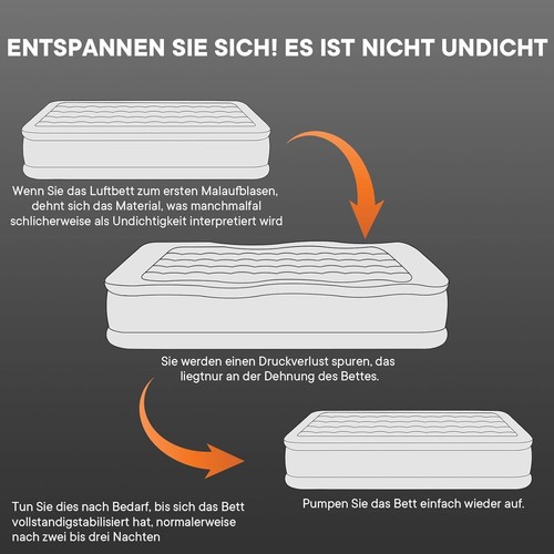 Selbstaufblasende Luftmatratze Einzel mit integrierter Pumpe wasserabweisend//1 - Bild 11 von 12