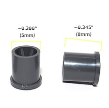 2pc BTO Newly Made Aurora G G-PLUS Style HO Slot Car Rear Wheels 8893 Dark Gray
