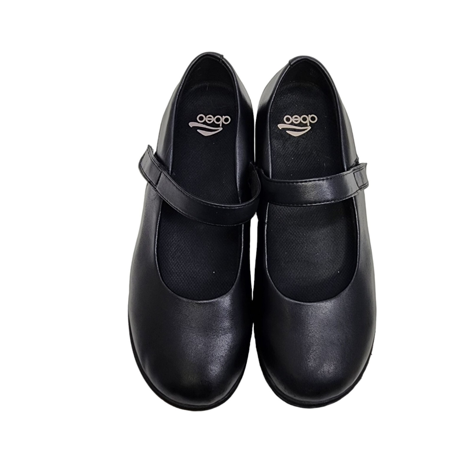 Abeo Gale Leather Mary Jane Shoes Women's Size 7 Black Gem