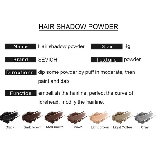 Waterproof Hair Line Filler Filling Powder Hairline Instant Cover Up Shadow - Picture 7 of 35