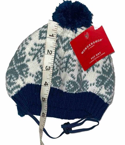 Animal Beanie Hat Pet Dog Cat Pom Adjustable Snowflakes Warm Winter L/XL (A) - Picture 6 of 6