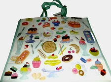 Reusable Tote Bag ~ 20" X 18" X 8" ~ASSORTED DESSERTS By T.J.MAXX