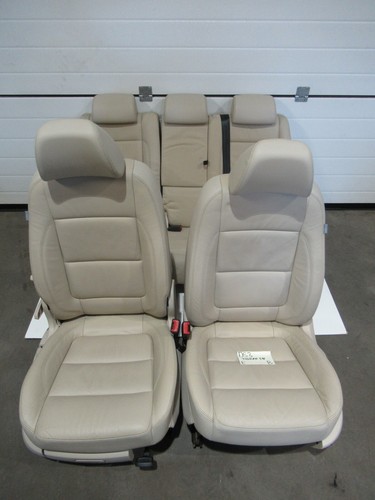 VW Tiguan I 5N Fahrersitz & Beifahrersitz & Sitzbank SET Beige Leder Original