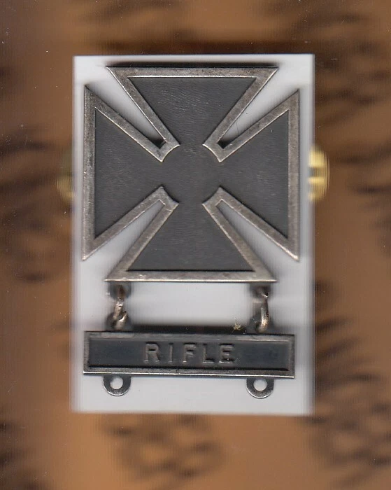 Genuine US Army Pistol Qualification Bar – Silver Oxidized Finish, Made In USA