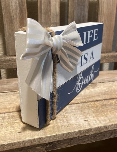 Beach Decor Set Of 2, Life Is A Beach Sign & Live Love Relax Sign, Beach Signs - Picture 10 of 20