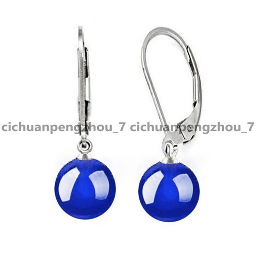 Fashion Women's 10mm Natural Multi-color Gemstone Dangle Leverback Earrings AA - Picture 17 of 27