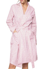 NEW Petite Plume Women  s Sweethearts Cotton Robe Pink Hearts White XL Sold Out