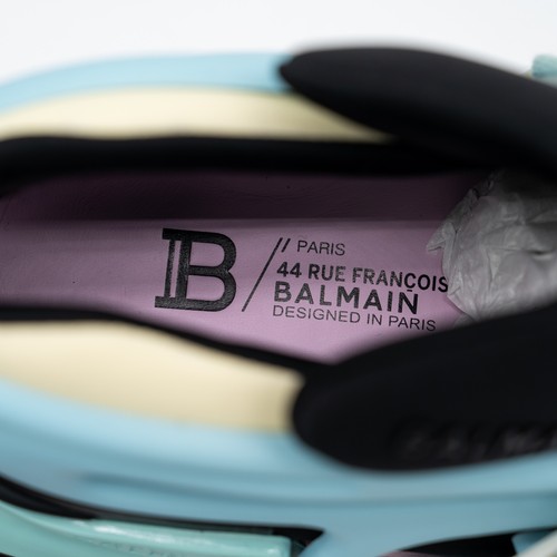 Gr. 44 11 US Balmain Unicorn schwarz blau pink Sneaker Neopren - Bild 11 von 15