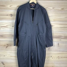 Duluth Trading Coverall Mens Medium Gray Canvas Double Zip Pockets Work