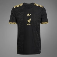 NWT Authentic Adidas Mexico Gold Black 2025 Soccer Jersey Size L JF2639