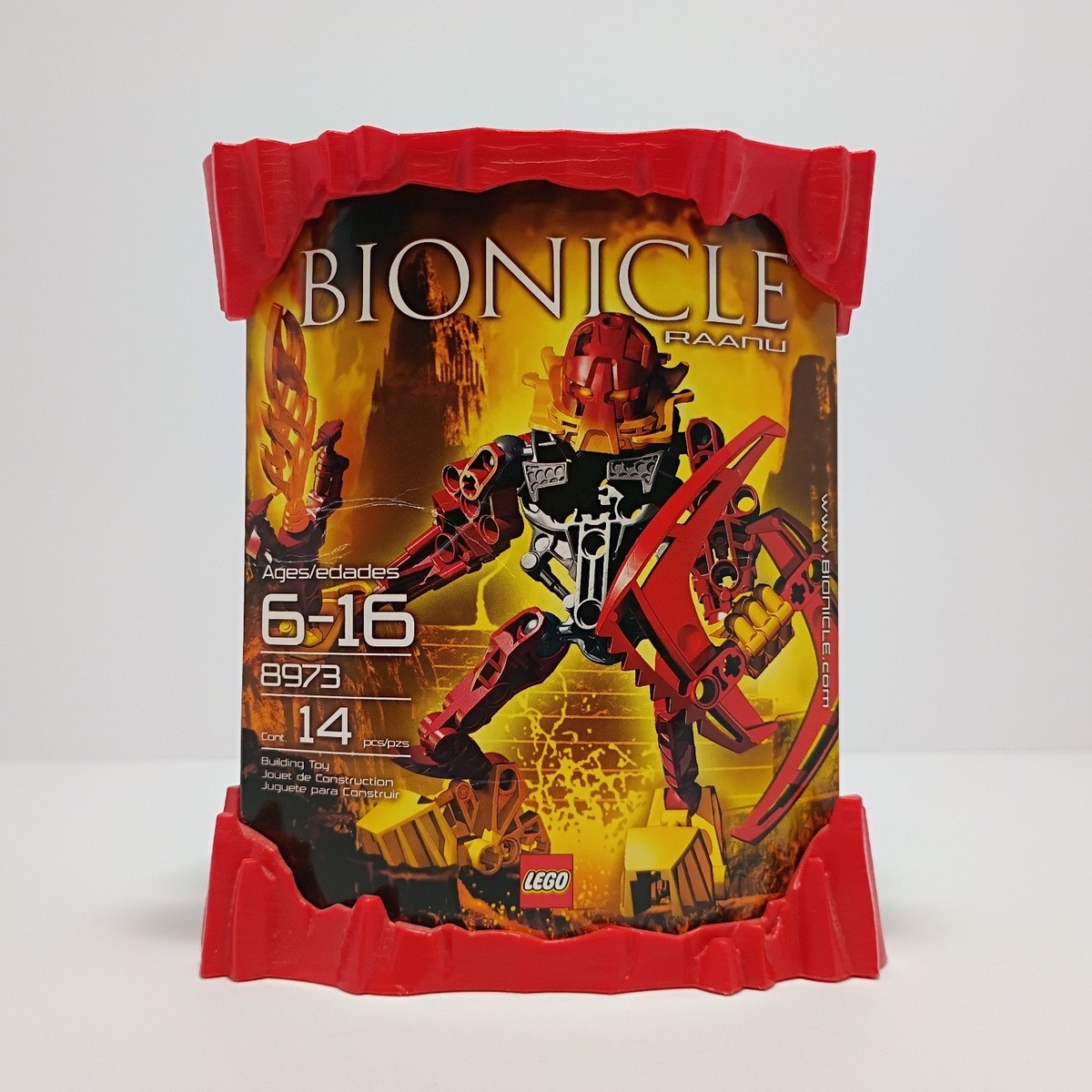 LEGO Bionicle Agori RAANU Figure # 8973 COMPLETE Set W/ Canister