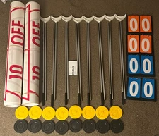 8 PLAYER KIT ~ Champion Sports Indoor/Outdoor Shuffleboard Set w/ Scoreboards