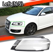 FOR AUDI A3 S3 8P RS3 LEFT SIDE FRONT HEADLIGHT HEADLAMP LENS COVER 2008-2012