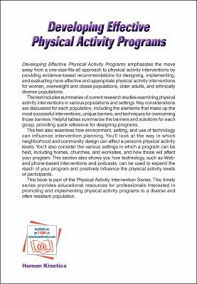 Developing Effective Physical Activity Programs Paperback