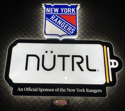 Nutrl Vodka Seltzer New York Rangers NHL Hockey LED Beer Sign 23.5x20  - BNIB!