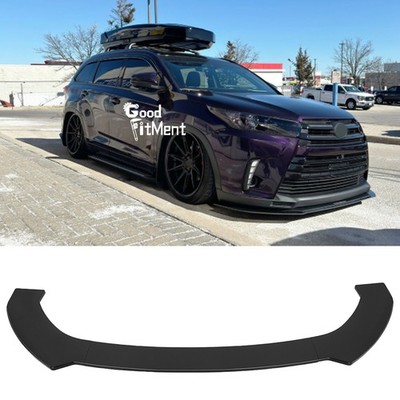 For Toyota Highlander 2008-24 Black Car Front Bumper Chin Lip Splitter Body Kits