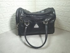 Vintage Head Holdall Bag Sports Gym Retro Black Faux Leather With Strap