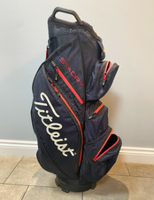 Titleist StaDry Cart Golf Bag 14-Way Divider Carry Handle Navy/Red/White