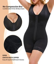 "Colombian Fajas Shapewear for Women  Tummy Control Full Body Shaper with Zippe