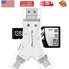 SD Card Reader for iPhone/ipad/Android/Mac/Computer/Camera,4 in1 Micro SD Car...