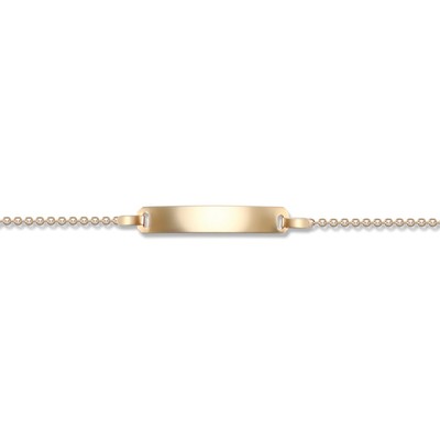 9 Karat Gold Jewelco London Spurenelement 1,8 mm Identitätsausweis Armband, 6 Zoll