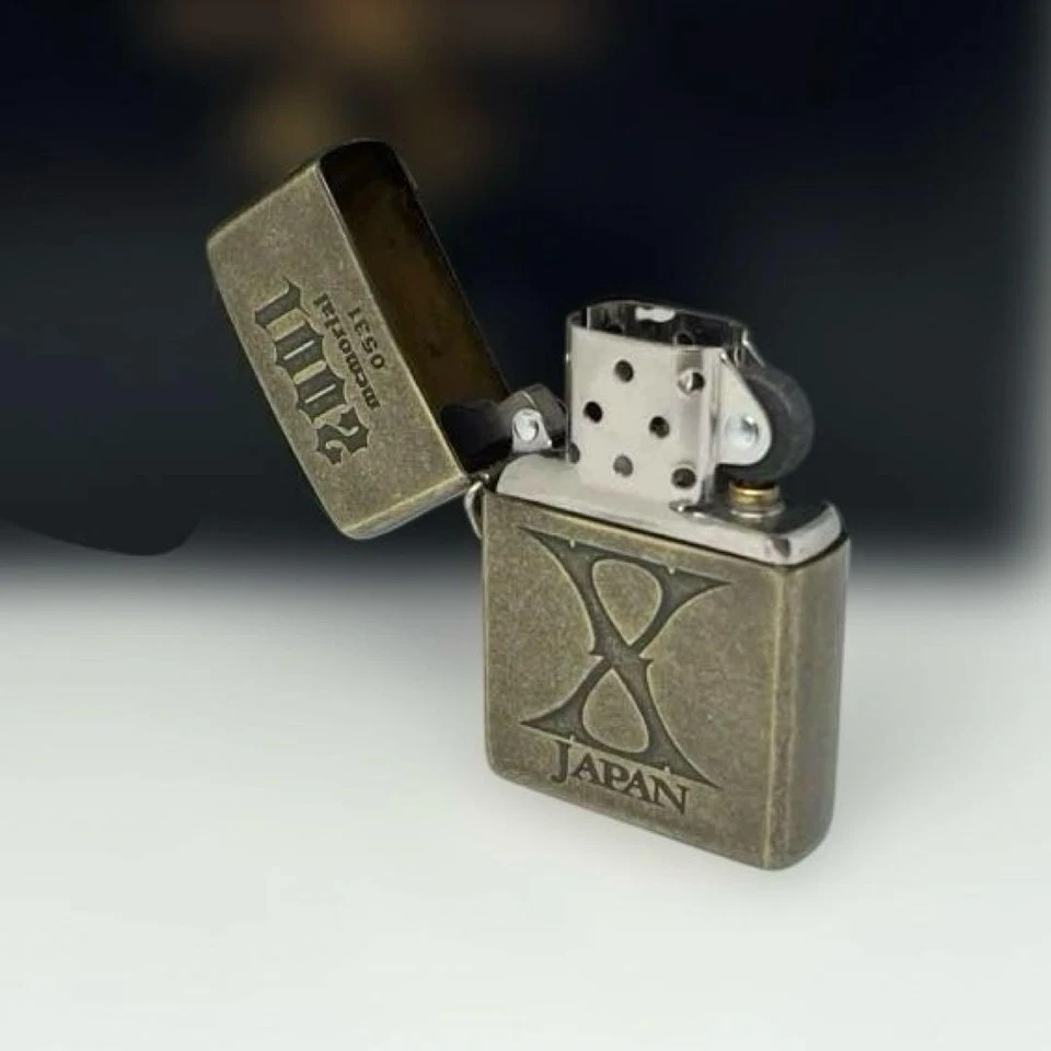 Encendedor conmemorativo Zippo X JAPÓN sin aceite acabado dorado serie 0531 2001 limitado Foto 4 de 4