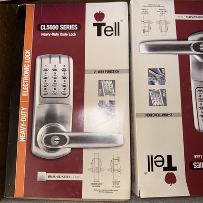 Tell Manufacturing CL5000 Smart Commercial Keypad Lock, Brushed Steel