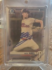 2021 Bowman - Chrome Prospects Mick Abel #BCP-42 (RC) AUTO IN PERSON MINT