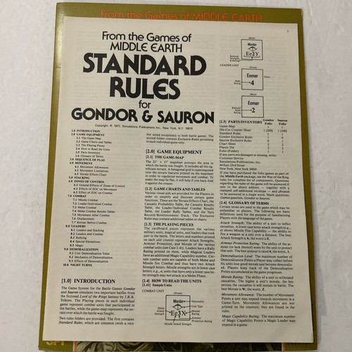 SPI Folio Wargame Sauron The Battle for the Ring S. A. 3434 Middle Earth 1977 - Picture 13 of 19