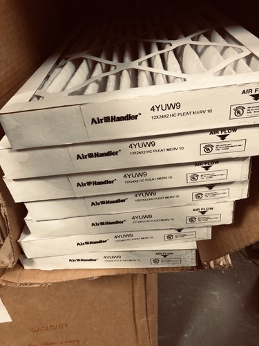 Air Handler 4YUW9 Filter 12 x 24 x 2 Pleated Merv 10 - Lot of 7