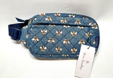 Vera Bradley Mini Belt Bag Bumble Bees Navy Fanny Pack Blue New With Tag Pockets