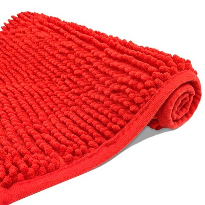 Chenille Bath Mat Microfiber Floor Mat Baby Bath Mat for Washable Bathroom Dr...