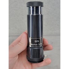 3X Barlow Lens Telescope Eyepiece Accessory 0.965 inch Black Silver