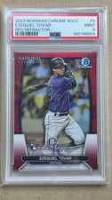 Bowman Chrome Baseball Veterans and Rookies Ezequiel Tovar Red Refractor #/5 RC