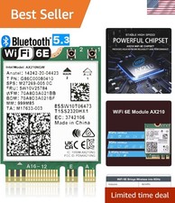 M.2 WiFi 6E Wireless Card with 5400Mbps Speed  Bluetooth 5.3 Compatibility
