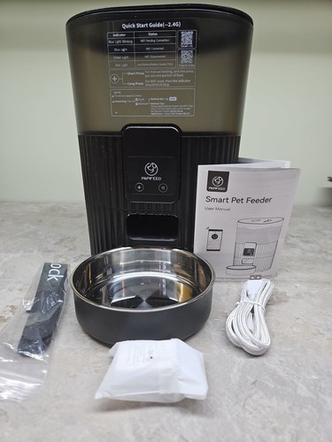 Smart Automatic Feeder: WiFi Pet Feeder w/APP Control for Remote Feed New No Box - Picture 1 of 17