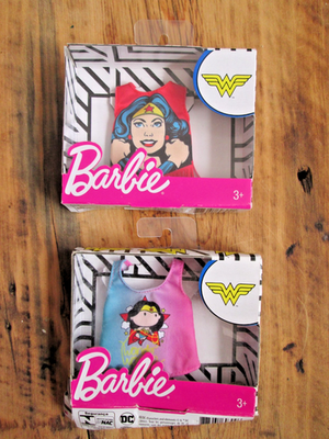 NEW Lot Barbie Wonder Woman Shirt Clothes Clothing DC Comics Tank