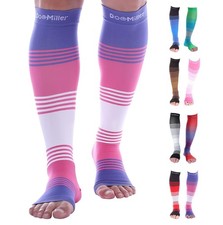 Doc Miller Toeless Compression Socks for Women  Men   Open Toe Calf Suppo