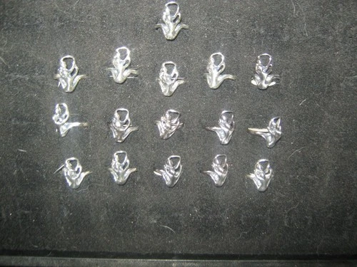 Vintage Lot 16-925 Sterling Silver Kama Sutra SEXY Rings6-9-  77 Grams Not Scrap